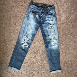 AE Super Super Stretch Tomgirl Ripped Jeans